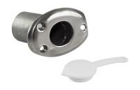 Основание врезное для флагштока д. 25 мм; нержавеющее