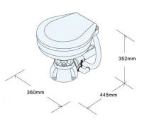 Купить Унитаз судовой 360х445, в комплекте с электр.помпой 12В (нов) арт. 29920