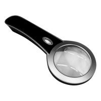 Купить Лупа Kromatech ручная круглая 6х, 73 мм, с подсветкой (2 LED), черно-серебристая G988-075 арт. 1091785