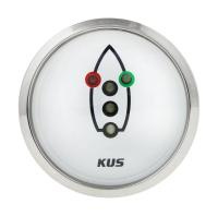 Индикатор включения ходовых огней; белый циферблат; нержавеющий ободок; д. 52 мм