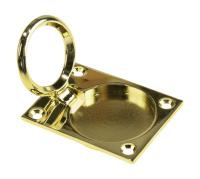 Купить Ручка палубная потайная 63х48х8 мм; полированная латунь арт. 12171