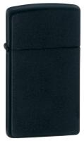 Купить Зажигалка ZIPPO Slim® с покрытием Black Matte, латунь/сталь, чёрная, матовая, 29x10x60 мм арт. 1618