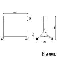 Стойка для 2-х ПЛМ передвижная
