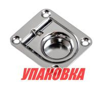 Купить Ручка палубная потайная 44х37х1 мм, нержавеющая, подпружиненная (упаковка из 50 шт.) арт. 11463_pkg_50