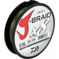 Шнур Daiwa J-Braid X8 Dark Green 0.18мм 26.5lb 150м