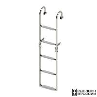 Трап складной с горизонтальным креплением, 5 серых ступени (ширина 270 мм.)