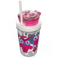 Купить Стакан детский с трубочкой Contigo Snack Tumbler (0,35 литра), розовый арт. contigo0626