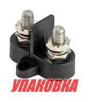 Клемма-штифт двойная с перегородкой, M8, черная (упаковка из 16 шт.)