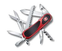 Нож перочинный VICTORINOX Evolution S17, 85 мм, 15 функций, с фиксатором лезвия, красный с чёрным