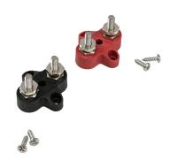 Клемма-штифт двойная, M6, черная/красная