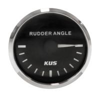 Указатель угла поворота руля; черный циферблат; нерж. ободок; д. 52 мм; 87-900 Ом