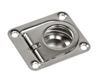 Купить Ручка палубная потайная 38х38 мм, нержавеющая, подпружиненная арт. 51000