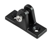 Кронштейн палубный 90 град; с винтовым штифтом; ровное основание; пластиковый черный