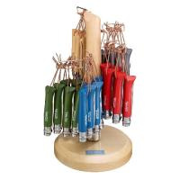 Купить Набор-дисплей 60 шт: нож Opinel №8, нержавеющая сталь, синий/зеленый/красный/серый/бесцветный, 001722 арт. 001722