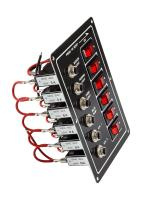 Купить Панель бортового питания 6 переключателей; автоматы арт. 10521