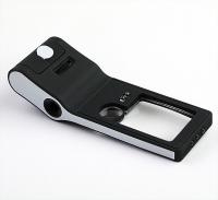 Купить Лупа Kromatech карманная 3/10/55x, с микроскопом и подсветкой (6 LED), черная арт. 913022