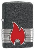 Зажигалка ZIPPO Classic с покрытием Iron Stone™, латунь/сталь, серая, матовая, 38x13x57 мм