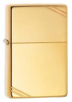 Зажигалка ZIPPO Vintage™ с покрытием High Polish Brass, латунь/сталь, золотистая, 38x13x57 мм
