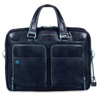 Купить Сумка Piquadro Blue Square, синяя, 28,5x39x10,5 см арт. CA2849B2/BLU2