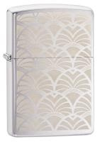 Зажигалка ZIPPO Classic с покрытием Brushed Chrome, латунь/сталь, серебристая, матовая, 38x13x57 мм