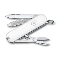 Купить Нож-брелок VICTORINOX Classic SD Colors "Falling Snow", 58 мм, 7 функций, белый арт. 0.6223.7G