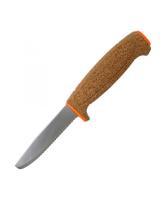 Нож Morakniv Floating Serrated Knife, нержавеющая сталь, пробковая ручка, оранжевый. 13131