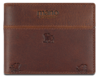 Купить Портмоне Mano Don Leon, натуральная кожа в коричневом цвете, 11х8,6 см арт. M191920241