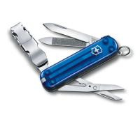 Купить Нож-брелок VICTORINOX NailClip 580, 65 мм, 8 функций, полупрозрачный синий арт. 0.6463.T2