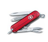 Купить Нож-брелок Victorinox Classic Signature Lite, 58 мм, 7 функций, красный полупрозрачный арт. 0.6226.T