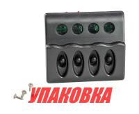 Купить Панель бортового питания 4 переключателя, индикация, предохранители (упаковка из 6 шт.) арт. 10054-BK_pkg_6