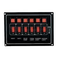 Купить Панель переключателей 6шт горизонтальная черная из алюминия арт. C91317