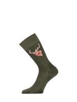 Носки Lasting  LFSJ 620, cotton+polyamide, зеленый с рисунком, размер M (LFSJ620-M)