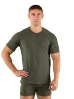 Футболка  мужская Quido/ кор. рукав/ шерсть 160/ зеленый / XXL, Quido6262XXL