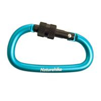 Купить Карабин многофункциональный с муфтой Naturehike NH15A005-H D-Type 6cm голубой арт. 6927595717431