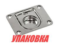 Купить Ручка палубная потайная 76х57 мм, нержавеющая, подпружиненная (упаковка из 50 шт.) арт. 51017_pkg_50