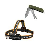 Купить Налобный фонарь Fenix HM61R + складной нож Ruike S22, зелёный, HM61RS22G арт. HM61RS22G