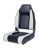 Кресло складное мягкое Premium Designer High Back Seat, серый/чёрный