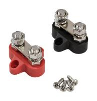 Клемма-штифт двойная, M8, черная/красная