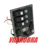 Купить Панель 3 переключателя с автоматами, прикуриватель (упаковка из 10 шт.) арт. AES121417A_pkg_10