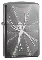 Зажигалка ZIPPO Classic с покрытием Black Ice®, латунь/сталь, чёрная, глянцевая, 38x13x57 мм