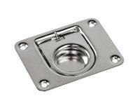 Купить Ручка палубная потайная 76х57 мм, нержавеющая, подпружиненная арт. 51017