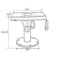 Стойка для сидений 325-457мм c переходником, алюминий