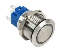 Купить Кнопка с фиксацией в комплекте с контактным разъемом, 12 В 3А, OFF-ON 5P, D19 белая подсветка арт. 4620136032551