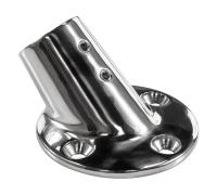 Основание стойки леера 1"(25;4 мм); 45 град; круглое