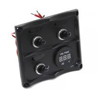 Купить Панель переключателей 3шт с вольтметром NEKEKE арт. TF3J/V