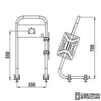 Купить Стойка рулевая 25 мм из нержавеющей стали арт. 010113T