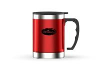 Кружка Biostal Flër (0,4 литра) с крышкой, красная