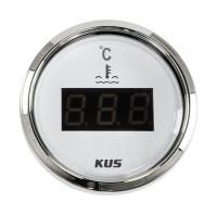 Указатель температуры двигателя цифровой 25-120 гр.; белый циферблат; нержавеющий ободок; д. 52 мм