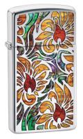 Купить Зажигалка ZIPPO Slim® с покрытием High Polish Chrome, латунь/сталь, серебристая, 29x10x60 мм арт. 29702