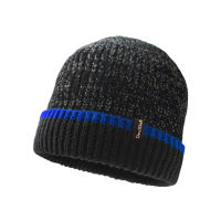 Купить Шапка водонепроницаемая Dexshell Cuffed Beanie, DH353BLU черная с cиней полоской, размер S/M, DH353BLUSM арт. DH353BLUSM